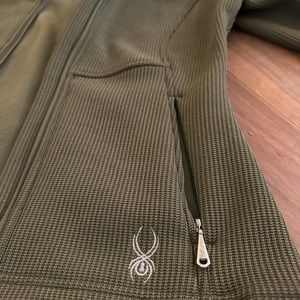 Spyder Full Zip Up in Khaki Green